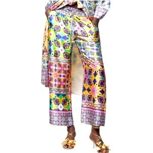 Zara Multicolor Boho Pants NWOT Size XXL